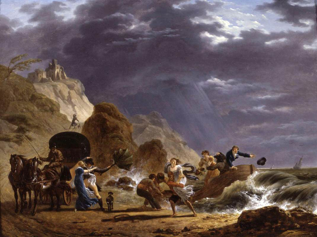 arrival of emigres with the duchess of berry on the french coast